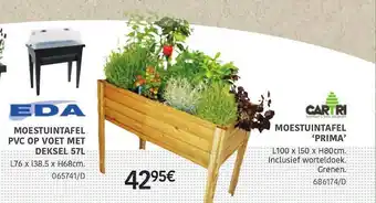 HandyHome Eda Moestuintafel Pvc Op Voet Met Deksel 57 L En Cartri Moestuintafel 'prima' aanbieding