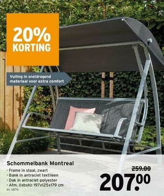 Schommelbank Montreal