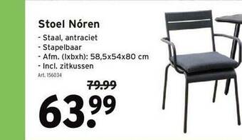 GAMMA Stoel Noren aanbieding