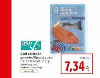 Colruyt Boni Selection Gerookte Atlantische Zalm aanbieding