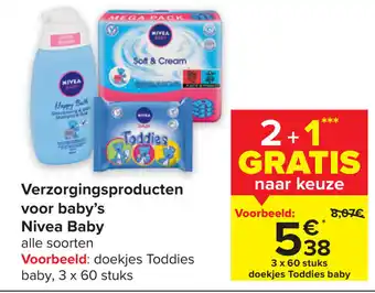 Carrefour Market Nivea Baby Verzorgungsproducten Voor Baby's Alle Soorten aanbieding
