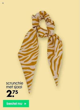 HEMA Scrunchie Met Sjaal aanbieding