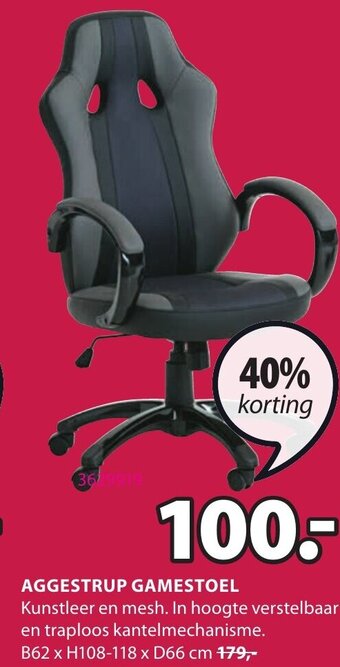 Jysk Aggestrup Gamestoel aanbieding