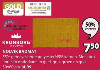 Jysk Kronborg Nolvik Badmat aanbieding