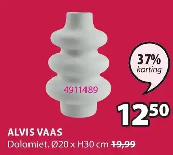 Jysk Alvis Vaas Dolomiet 20x H30cm aanbieding