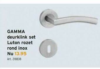 GAMMA Gamma Deurklink Set Luton Rozet Rond Inox aanbieding