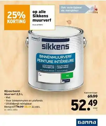 25% Korting Op Alle Sikkens Muurverf