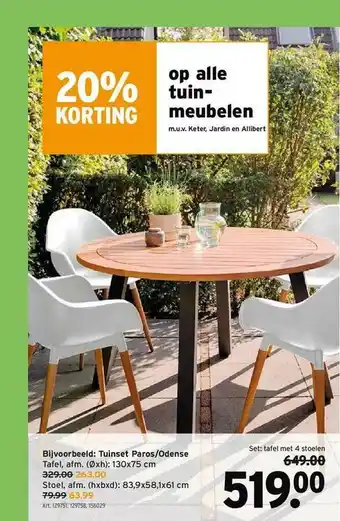 GAMMA 20% Korting Op Alle Tuinmeubelen aanbieding