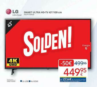 Eldi Lg Smart Ultra Hd-tv 43 aanbieding