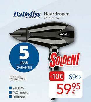Eldi Babyliss Haardroger aanbieding