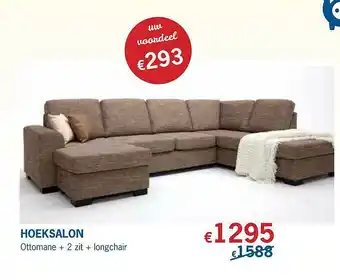 De Prijzenklopper Hoeksalon Ottomane + 2 Zit + Longchair aanbieding