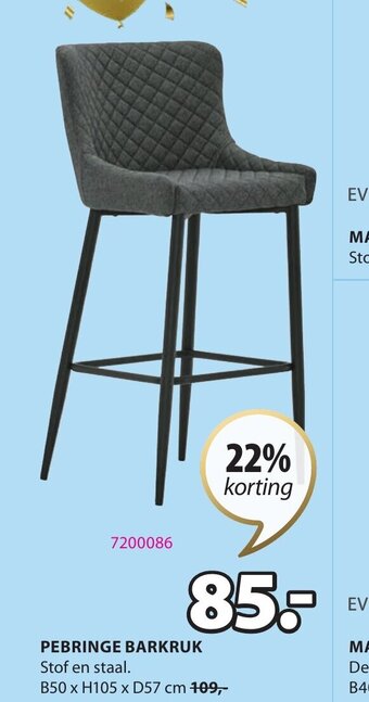 Jysk Pebringe Barkruk aanbieding