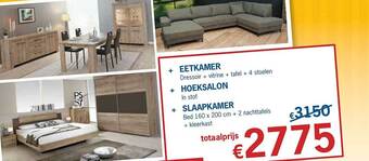 De Prijzenklopper Eetkamer, Hoeksalon, Slaapkamer aanbieding