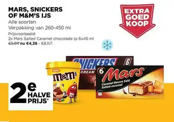 Jumbo Mars, Snickers Of M&m's Ijs aanbieding