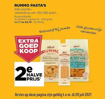Jumbo Rummo Pasta's aanbieding