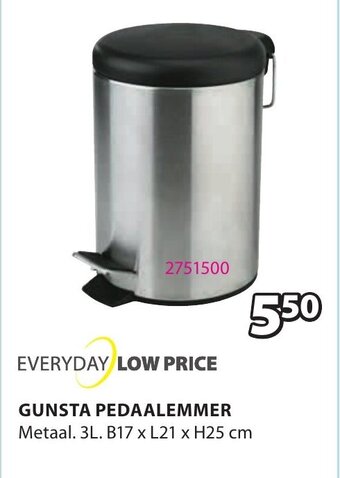 Jysk Gunsta Pedaalemmer Metaal 3L aanbieding