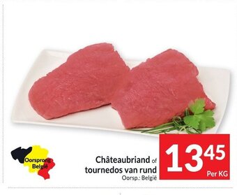 Intermarché Châteaubriand of tournedos van rund aanbieding