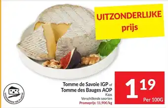 Tomme de Savoie IGP of Tomme des Bauges AOP