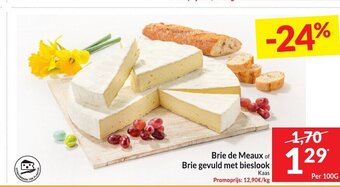 Intermarché Brie de Meaux of Brie gevuld met bieslook aanbieding