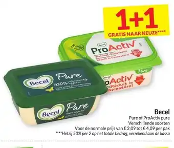 Intermarché Becel Pure of ProActiv pure aanbieding