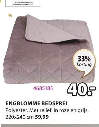 Jysk Engblomme Bedsprei aanbieding