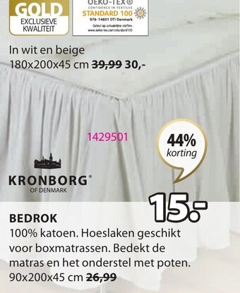 Jysk Kronborg Bedrok 90x200x45cm aanbieding
