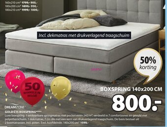 Jysk Dreamzone Gold C15 Boxspring aanbieding