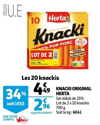 Auchan Knacki Original Herta aanbieding