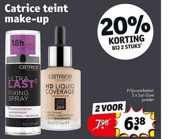 Kruidvat Catrice teint make-up 20% korting aanbieding