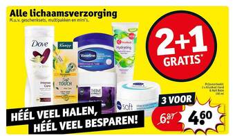 Kruidvat Alle lichaamsverzorging 2+1 gratis aanbieding