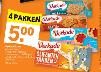 Albert Heijn Verkade koek 4 pakken aanbieding