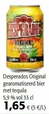 Colruyt Desperados original gearomatiseerd bier met tequila aanbieding