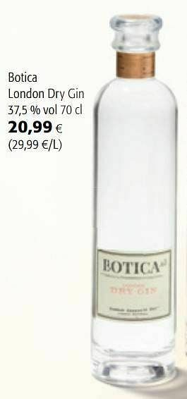Colruyt Botica london dry gin aanbieding