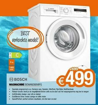 Expert Bosch wasmachine bowan280v8fg aanbieding