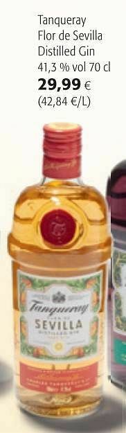 Colruyt Tanqueray flor de sevilla distilled gin aanbieding