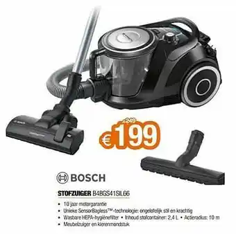Expert Bosch stofzuiger b4bgs41sil66 aanbieding