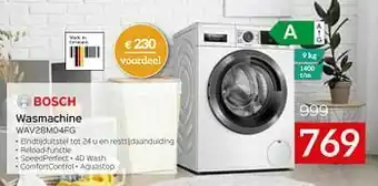 Selexion Bosch wasmachine wav28m04fg aanbieding