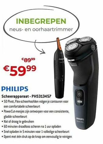 Exellent Philips scheerapparaat - phs313457 aanbieding