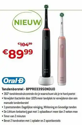 Oral-b tandenborstel - bppro33950nduo