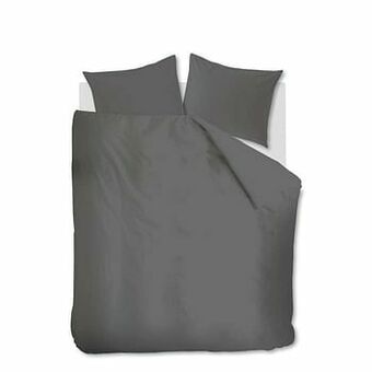 Leen Bakker At Home by Beddinghouse dekbedovertrek Easy - grijs - 240x200/220 cm - Leen Bakker aanbieding