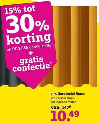 Leen Bakker Gordijnstof rome aanbieding