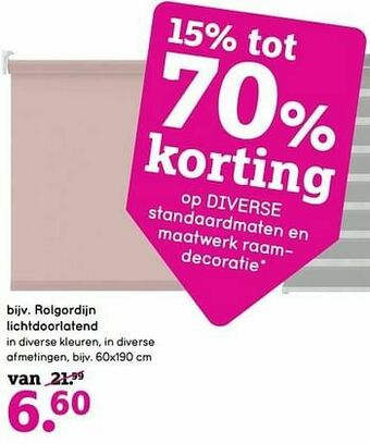 Leen Bakker Rolgordijn lichtdoorlatend aanbieding