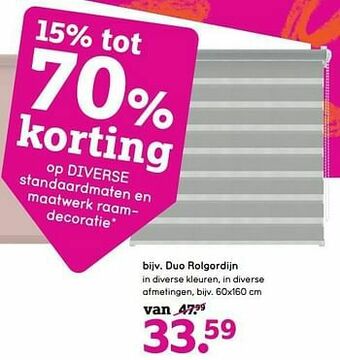 Leen Bakker Duo rolgordijn aanbieding