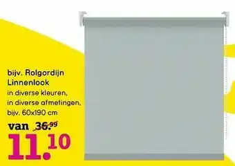 Leen Bakker Rolgordijn linnenlook aanbieding