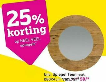 Leen Bakker Spiegel teun aanbieding