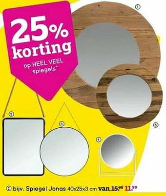 Leen Bakker Spiegel jonas aanbieding