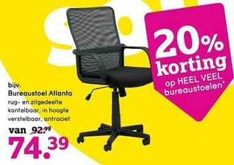 Leen Bakker Bureaustoel atlanta aanbieding