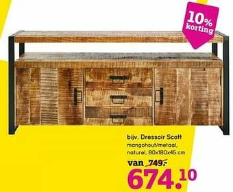 Leen Bakker Dressoir scott aanbieding