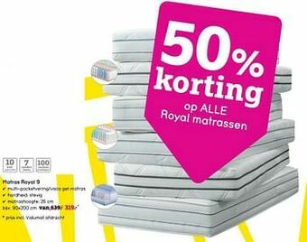 Leen Bakker Matras royal 9 aanbieding