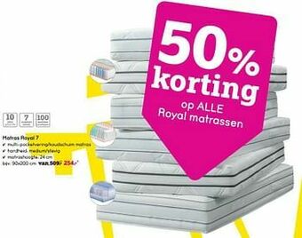 Leen Bakker Matras royal 7 aanbieding